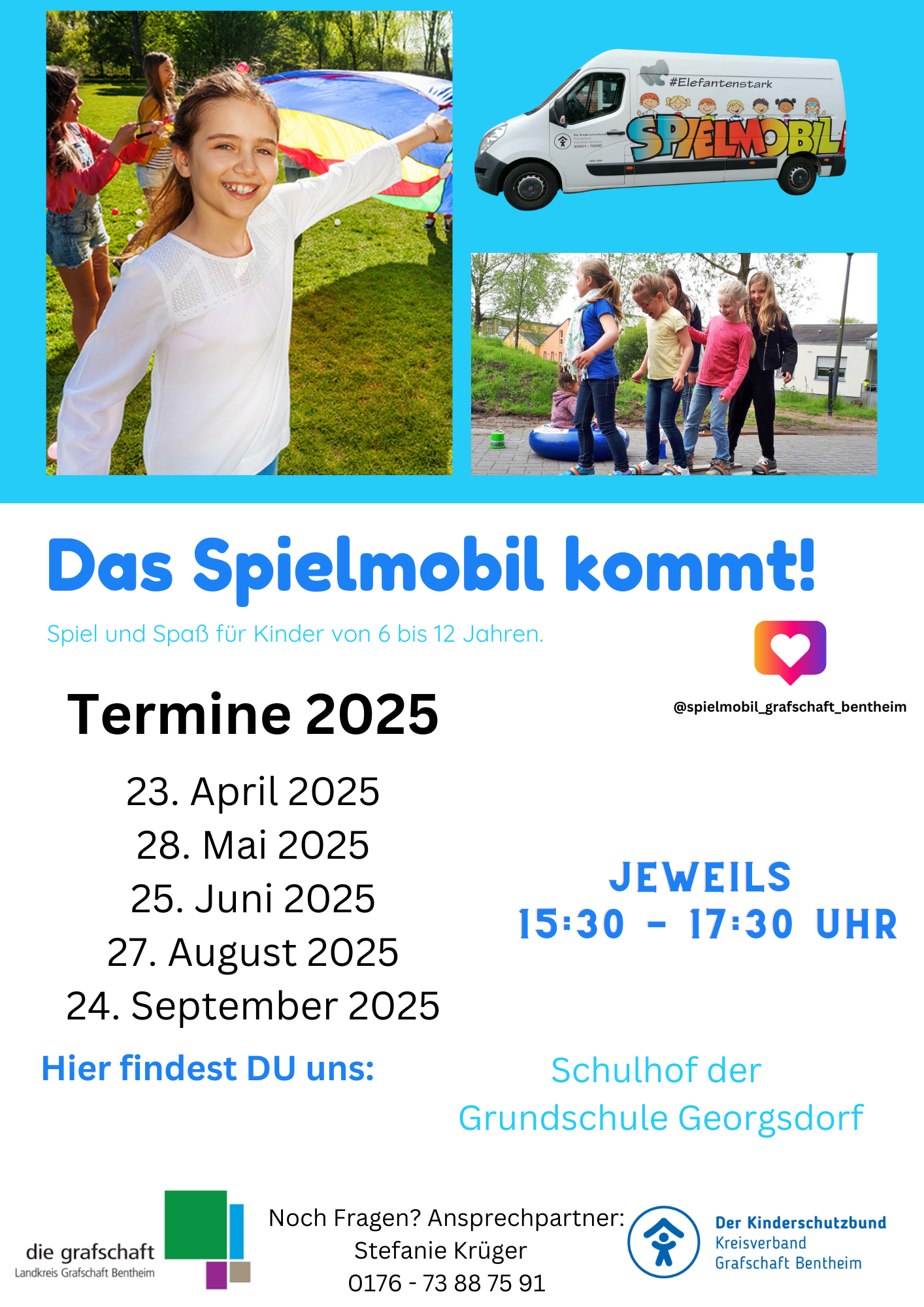 Das Spielmobil kommt regelmäßig  nach Georgsdorf!
